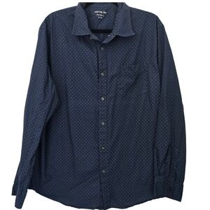 JOE FRESH Men's XL Blue‎ Geometric Print Long Sleeve Button Up Shirt